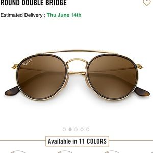 Round Double Bridge Raybans - Polarized
